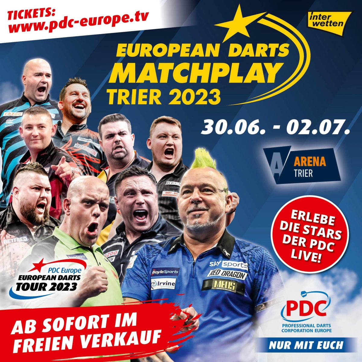 PDC European Darts Matchplay Trier: VIP-Tickets jetzt verfügbar