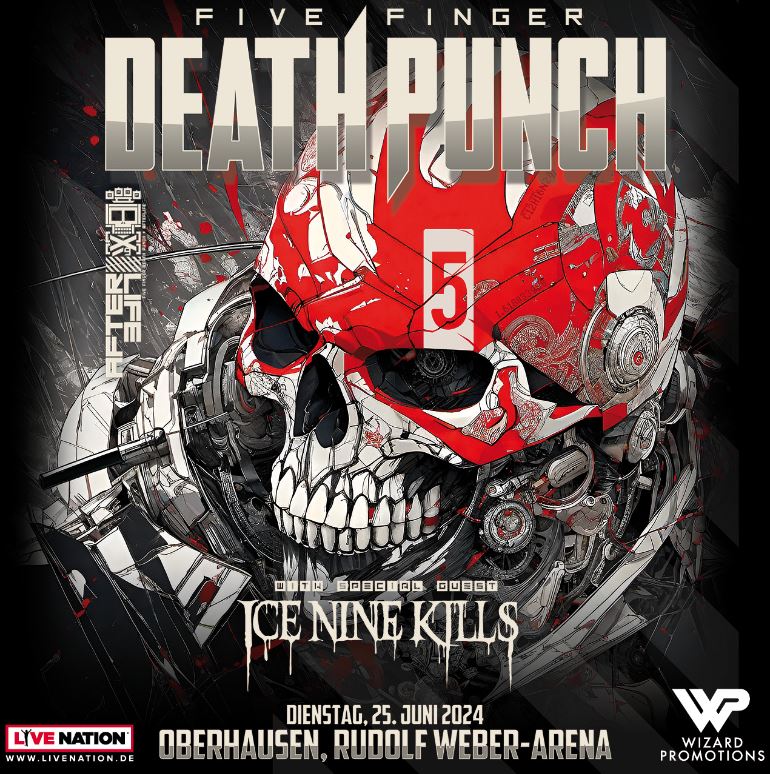 Five Finger Death Punch: Tickets für die Show in Oberhausen sichern Sie sich in unserem Shop.