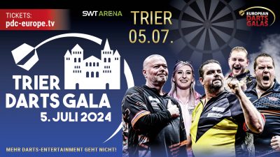 Trier Darts Gala: Tickets sichern Sie sich in unserem Shop.