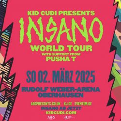 Kid Cudi: Tickets für die Konzerte der Insano-Worldtour sichern Sie sich in unserem Shop.