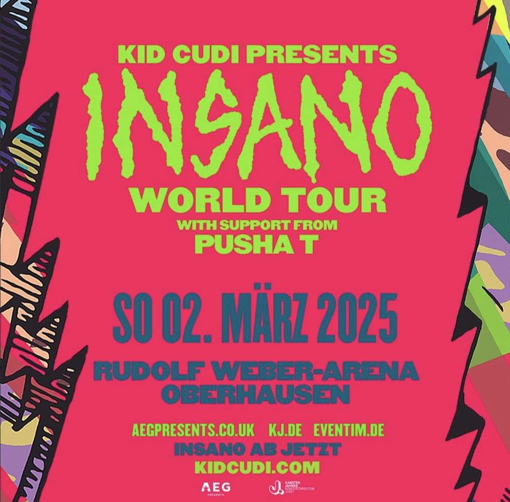 Kid Cudi: Tickets für die Konzerte der Insano-Worldtour sichern Sie sich in unserem Shop.