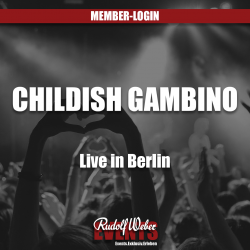 Childish Gambino: VIP-Tickets für das Konzert in Berlin sichern Sie sich in unserem Shop.