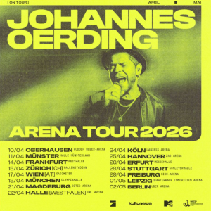 Johannes Oerding: Tickets für die Arena Tour 2026 in unserem Shop sichern.