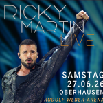 Ricky Martin in Oberhausen: Tickets für seine Show in der Rudolf Weber-ARENA am 27.06.2026 gibt es bei uns.