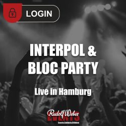 Interpol & Bloc Party: Tickets hier sichern.