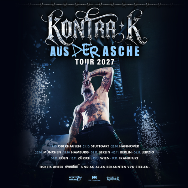 Kontra K: Tickets für die "Aus der Asche"-Tour bei uns sichern.